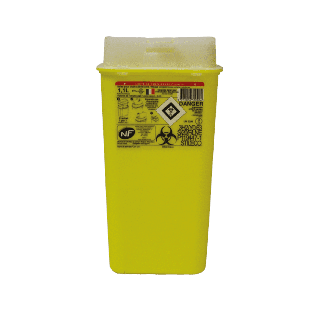 Le collecteur pour dechets medicaux perforants, STILECO POCKET de 1,1 litre, est con‡u pour la colle
