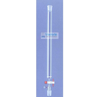Chromatographic column 280 ml diam int 30 mm height 400  mm with sinter por0 sockets 29/32 with stop