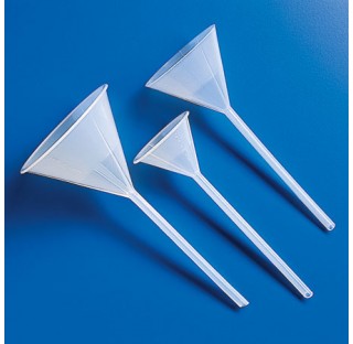 Funnel with longstem diam 78,5 mm , diam x length stem 8 x 143 mm in polypropylene