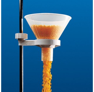 Powder funnel diameter 180mm output diameter 43 mm , autoclavable in polypropylene