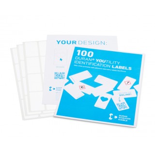 One pack contains: 100 self-adhesive DURAN YOUTILITY Bottle labels (36 x 70mm)