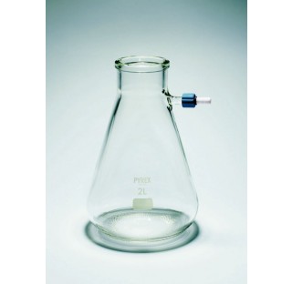 Vacuum flask Buchner 100ml screwthread vacuum oulet body diameter 64 mm internal diameter of neck 24