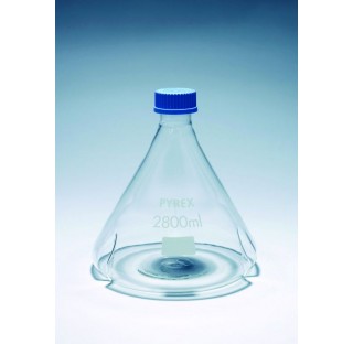 Flacon Fernbach Pyrex 2800ml, col a vis avec bouchon PP GL 45