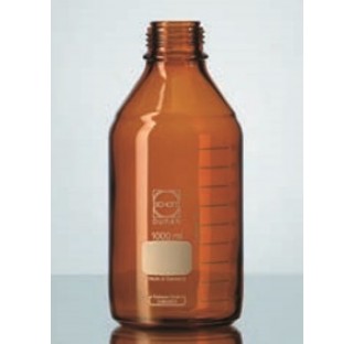 DURAN GL 45 Laboratory glass bottle, pressure plus, pressure resistant, amber, without screw cap and