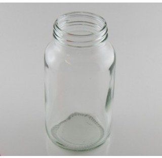 Flacon pharmaceutique 250 ml col large ouverture en verre, poudrier en verre R3/48 sodocalcique bagu