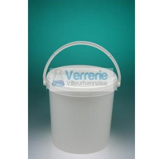 Bucket 10.7L PP wh height 264 diameter 251 + snap cap wh