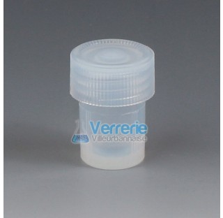 Vial round bottom, PFA 7 ml height 36 mm OD 22 mm thread S25 temperature resistance -200 to 250 degr