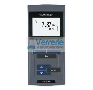 Oxymetre WTW robuste et convivial avec ecran graphique LCD retro-eclaire pour des mesures de routine