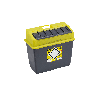 Le collecteur de dechets medicaux SHARPSAFE Modele EXCHANGE NF, d'une capacite de 30 litres, est con