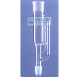 Extractor of soxhlet of 300ml female socket 60/46 male 29/32 for solids and solvents extraction made