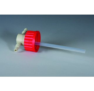 Plug for vacuum trap GL45 with 2 connection diameter 9-12 mm internal diameter 6 mm in polypropylene
