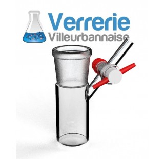 Tube schlenk 25 ml rodage 14/23 rodaviss robinet 2.5 mm clé verre