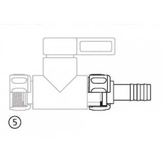 Hose nozzle  4 mm, straight, StopCock