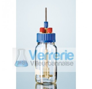 GLS 80 stirred reactor, incl. 1000 ml GLS 80 bottle, GL 14 PP screwing, 2 x GL 14 and GL 18 PBT caps