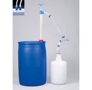 Gas-tight barrel pump PP, connection 2x3/4