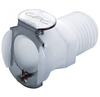 CPC coupling, POM, female, w/o valve, 1/4 BSP