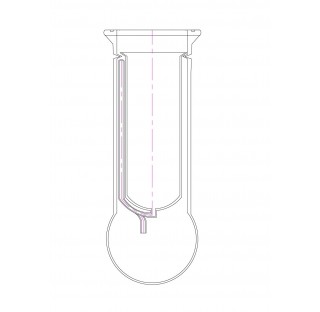 Kumagawa boiling flask 1L flange DN100 with internal siphon tube verre laboratoire borosilicate 3.3