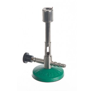 Bunsen burner with needle valve Height 160 mm diameter of foot : 80 mm 2,36 KW , propan , 60 mbar , 