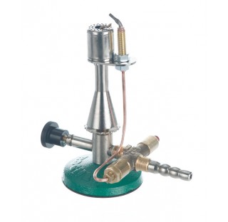 Safety gas burner with needle valve Height 180 mm diameter of foot : 78 mm ,1,53KW , natural gas ,23