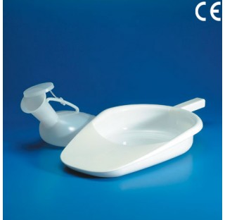 Bed pan 2,5 liter dimension 510x280 mm in white polypropylene temperature maxi 120 degree
