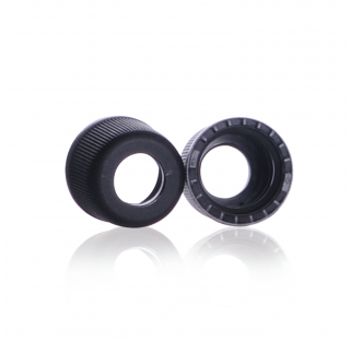 Bouchon a haut ouvert, noir, 8-425 (Boite de 100), Bouchons noirs ouverts WHEATON MicroLiter, fileta