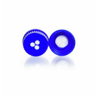 Membrane screw cap, GL 45, PP, blue, for laboratory glass bottles en PTFE Pore size 0.2 ?m