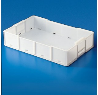 Deep tray, low form with draining holes , in HDPE ,350x540 mm height 115 mm 16 liters