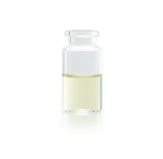 Fiole a espace de tete, 6 ml, verre borosilicate, fond arrondi, haut a sertir biseaute, 22 mm x 38 m