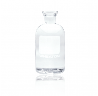 Flacon DBO sans obturateur, 69mm diametre x 165mm hauteur, contenance 300mL, non numerote (Boite de 