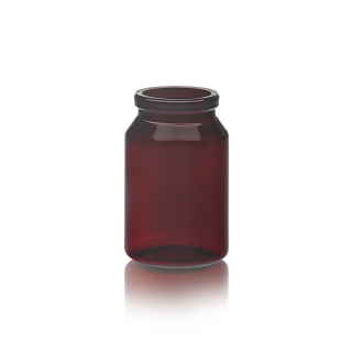 Flacon Uni-Dose en PET, brun, 30 mm DI x 34 mm hauteur (Boite de 300). Bouteille et flacon WHEATON U