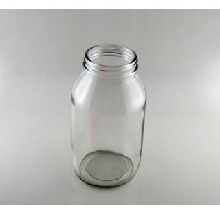 Flacon pharmaceutique 500 ml col large ouverture en verre, poudrier en verre R3/58 sodocalcique bagu