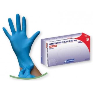 Gant d'examen en nitrile resistant taille eXtra Large (XL, 9/10) longueur de manche 240mm, dedie aux