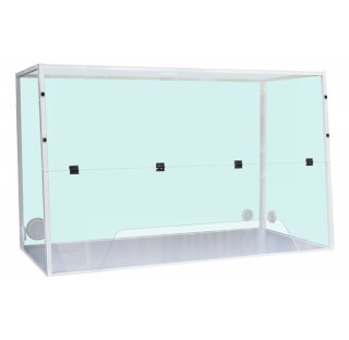 Hotte a Raccorder H15, passage trapeze dimensions exterieures (LxPxH) 1500x750x945 mm, dimensions in