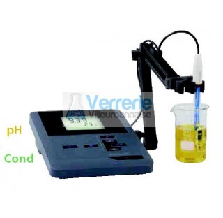 pH-mV-metre de paillasse (DIN) facile d'utilisation pour des mesures de routine. Alimentation sur pi