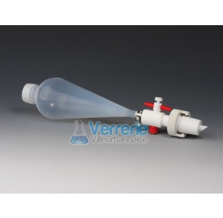 Dropping funnel, PTFE FEP 125 ml with socket 29/32 transparent temperature resistance -200 to 250 de