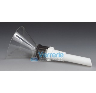 Funnel - PTFE with thread GL32 ground joint NS 29/32 inlet tube OD 20mm ID 17mm temperature resistan