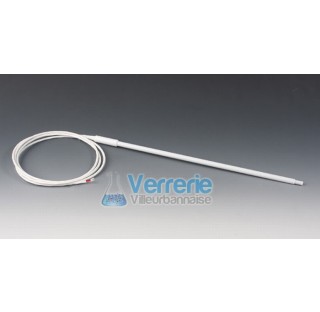 Temperature probes, PTFE usable length 100 mm total length 160 mm diameter 8 mm diam of tip 6 mm dia