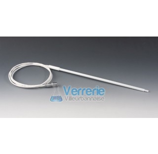 Temperature probes Lemo, PTFE usable length 100 mm total length 160 mm diameter 8 mm diam of tip 6 m