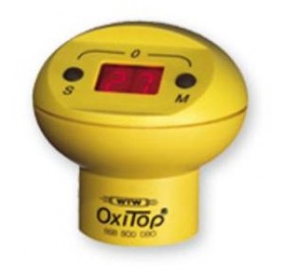 1 tete de mesure OxiTop (jaune) a 2 touches (M pour mesure en cours, S pour mesures memorisees,  max