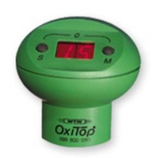 1 tete de mesure OxiTop (verte) a 2 touches (M pour mesure en cours, S pour mesures memorisees,  max