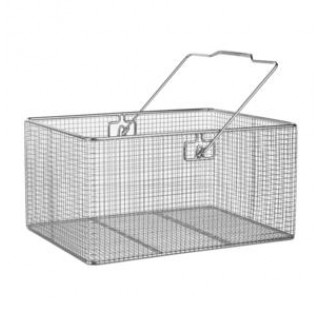 wire basket witn handle dimensions LxWxH 400x300x200 mm mesh : 8x8x1 mm rectangular form ,Stainless 