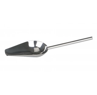 Weighing scoop widht 75 mm , length 160 mm , total length 290 mm ,handle diameter 8 mm ,conical shap