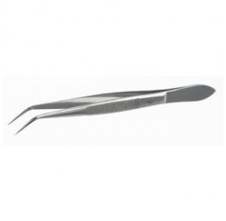 Forceps,sharp and bent length 200 mm ,Stainless steel ,
