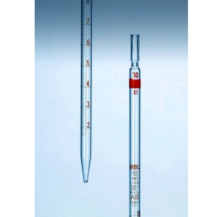 Pipette graduee 2 ml Precision 1/50 ,zero a la pointe