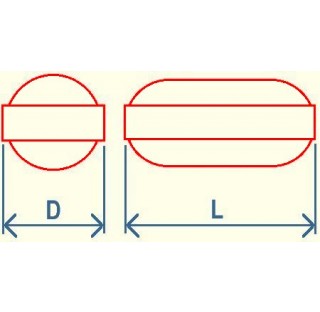 PTFE Stirrer Bar, Plain dimensions: 80 x 10mm