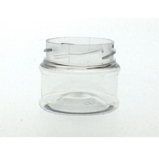 Pot pour creme 35 ml en PET cristal transparent bague 43SP400