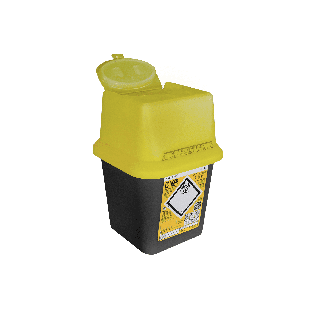 Le collecteur de dechets medicaux SHARPSAFE Modele EXCHANGE NF, d'une capacite de 4 litres, est con‡
