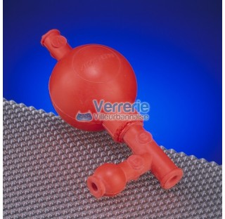 Red rubber pipette filler