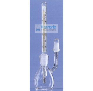 Pycnometer Gay-Lussac 25 cm/cube  precision 0,001cm/cube with capillary 10/19 with thermometer 10 to