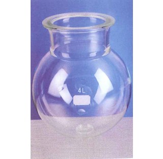 Reactor in glass 20 liters Dn100 with gorge forme Boiling flask borosilicate 3.3 for mixing , and ch